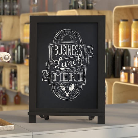 Flash Furniture Torched Wood Magnetic Tabletop/Hanging Chalkboard HFKHD-GDIS-CRE8-722315-GG